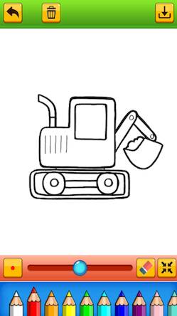Скачать взломанную coloring construction vehicles [Много монет] MOD apk на Андроид