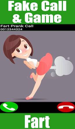 Скачать взломанную Fake Call Fart Game [Много денег] MOD apk на Андроид