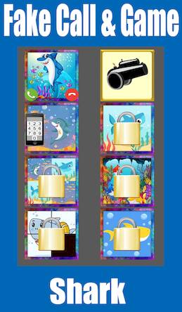 Скачать взломанную Fake Call Shark Game [Мод меню] MOD apk на Андроид