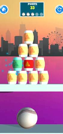 Скачать взломанную Hit Ball & Knock down [Много монет] MOD apk на Андроид