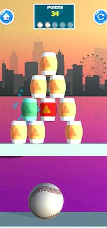 Скачать взломанную Hit Ball & Knock down [Много монет] MOD apk на Андроид