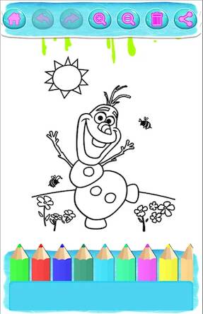 Скачать взломанную Frozen Coloring Pages. [Мод меню] MOD apk на Андроид