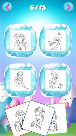 Скачать взломанную Frozen Coloring Pages. [Мод меню] MOD apk на Андроид
