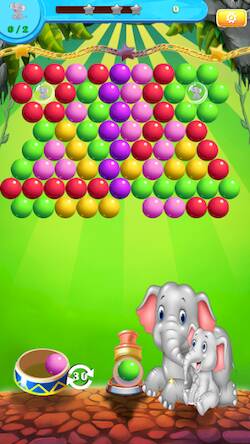 Скачать взломанную Elephant Bubble Shooter [Бесплатные покупки] MOD apk на Андроид