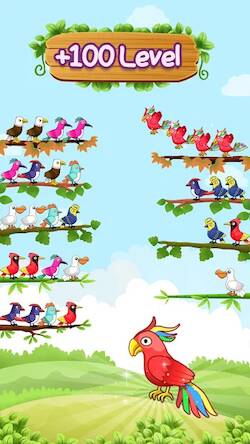 Скачать взломанную Bird Sort: Color Bird Sort [Много денег] MOD apk на Андроид