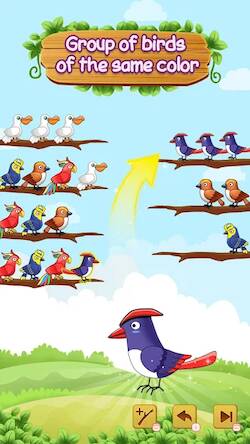 Скачать взломанную Bird Sort: Color Bird Sort [Много денег] MOD apk на Андроид