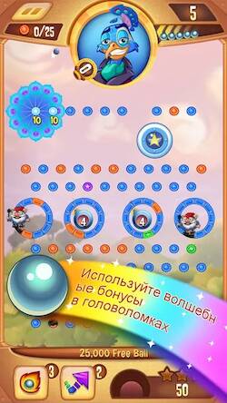 Скачать взломанную Peggle Blast [Много денег] MOD apk на Андроид