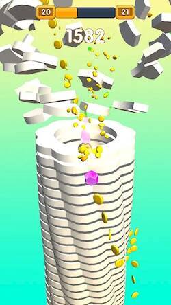 Скачать взломанную Stack Ball Mania - Helix Crash [Бесплатные покупки] MOD apk на Андроид