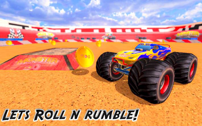 Скачать взломанную Monster Truck : Dirt Stunts [Бесплатные покупки] MOD apk на Андроид