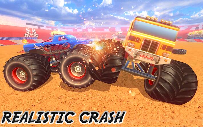 Скачать взломанную Monster Truck : Dirt Stunts [Бесплатные покупки] MOD apk на Андроид