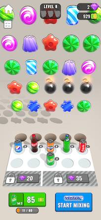 Скачать взломанную Soda Merge [Много денег] MOD apk на Андроид