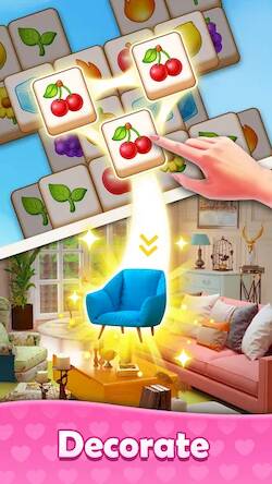 Скачать взломанную Match Tile Decor [Бесплатные покупки] MOD apk на Андроид