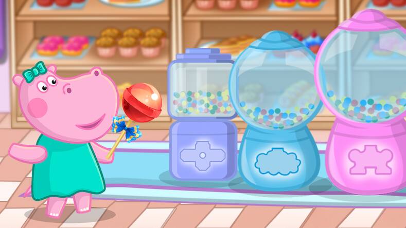 Скачать взломанную Магазин Конфет: Фигуры и Цвета [Много денег] MOD apk на Андроид