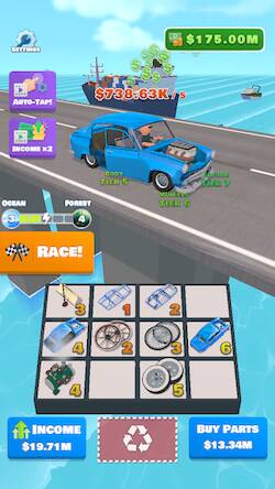 Скачать взломанную Idle Racer [Бесплатные покупки] MOD apk на Андроид