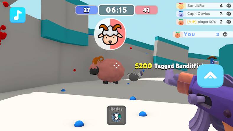 Скачать взломанную Paintball King [Бесплатные покупки] MOD apk на Андроид