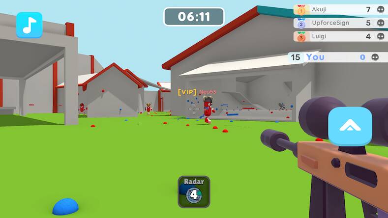 Скачать взломанную Paintball King [Бесплатные покупки] MOD apk на Андроид