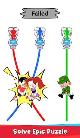 Скачать взломанную Toilet Rush Race: Draw Puzzle [Много денег] MOD apk на Андроид