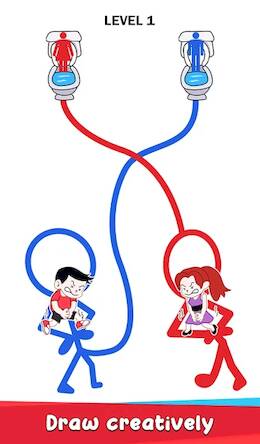 Скачать взломанную Toilet Rush Race: Draw Puzzle [Много денег] MOD apk на Андроид