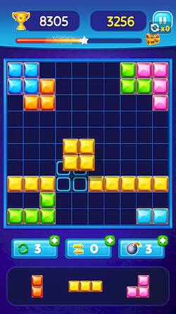 Скачать взломанную Block Puzzle: Драгоценный блок [Много монет] MOD apk на Андроид