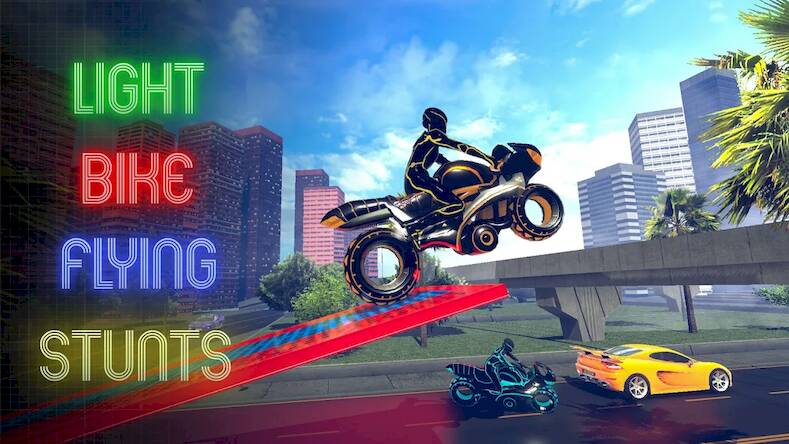 Скачать взломанную легкий мотоцикл летающий stunt [Мод меню] MOD apk на Андроид