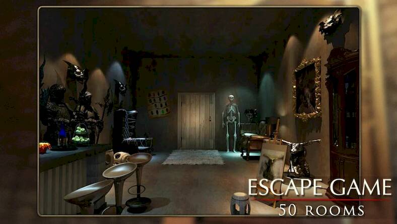 Скачать взломанную Побег игра: 50 комната 1 [Много монет] MOD apk на Андроид