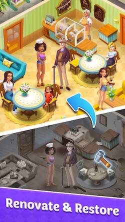 Скачать взломанную Seaside Escape : Merge & Story [Много денег] MOD apk на Андроид