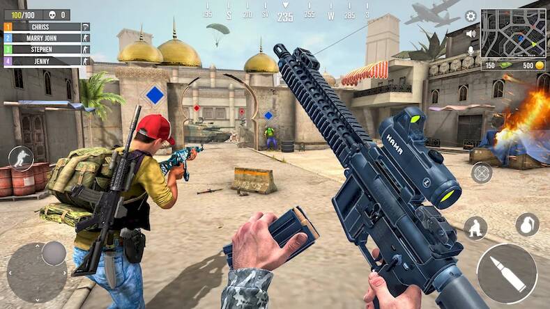 Скачать взломанную Армия игр с оружием: стрелялки [Бесплатные покупки] MOD apk на Андроид