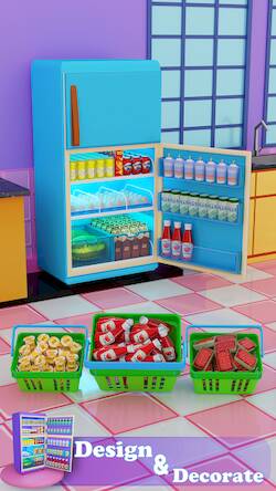 Скачать взломанную Fill The Fridge - Stack N Sort [Много денег] MOD apk на Андроид
