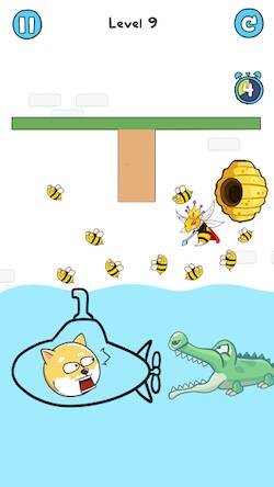 Скачать взломанную Doge Rescue: Draw To Save [Много монет] MOD apk на Андроид