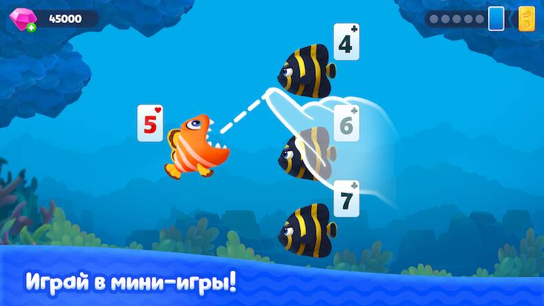 Скачать взломанную Fishdom Solitaire [Много монет] MOD apk на Андроид