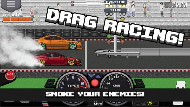 Скачать взломанную Pixel Car Racer [Бесплатные покупки] MOD apk на Андроид