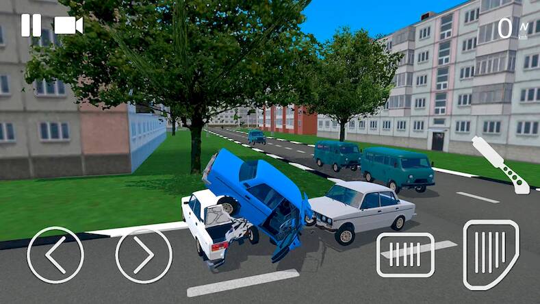 Скачать взломанную Russian Car Crash Simulator [Бесплатные покупки] MOD apk на Андроид