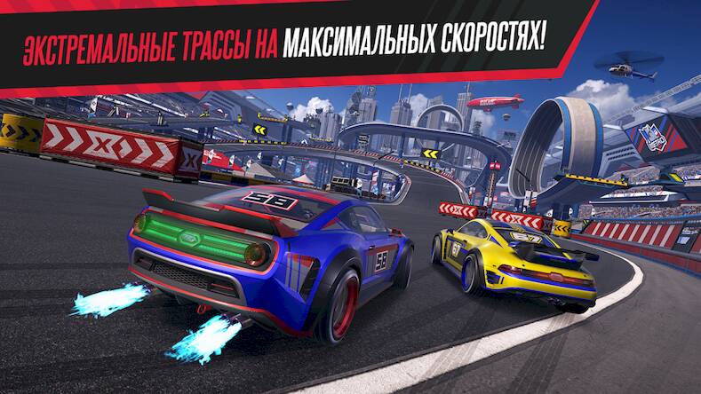 Скачать взломанную Hot Lap League: Гоночная Mания [Бесплатные покупки] MOD apk на Андроид