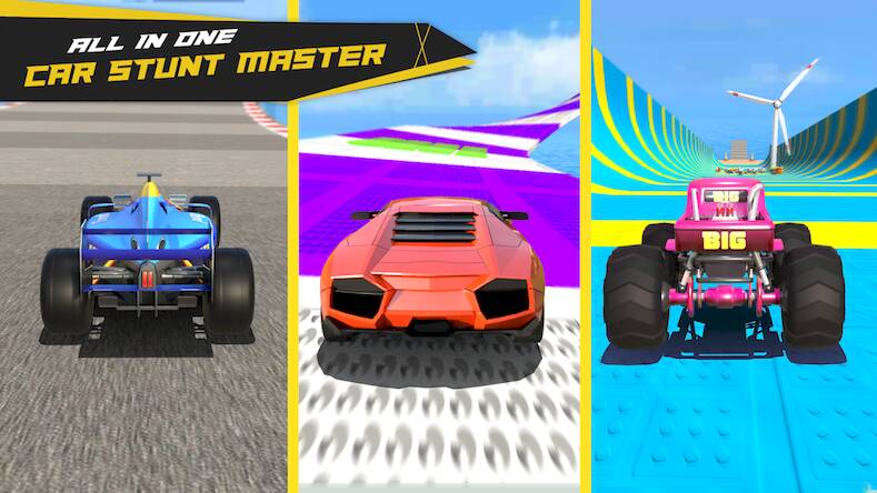 Скачать взломанную GT Car Stunts 3D: Car Games [Много монет] MOD apk на Андроид