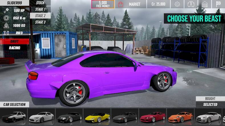 Скачать взломанную The Touge [Много монет] MOD apk на Андроид