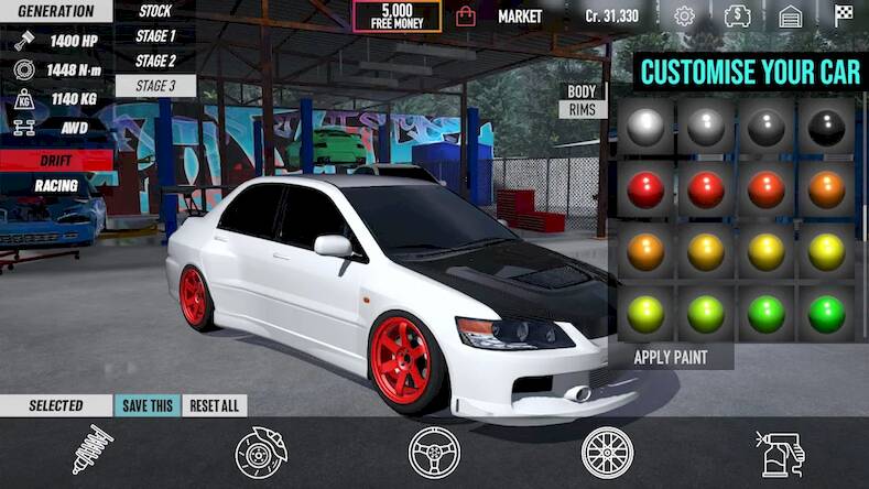 Скачать взломанную The Touge [Много монет] MOD apk на Андроид