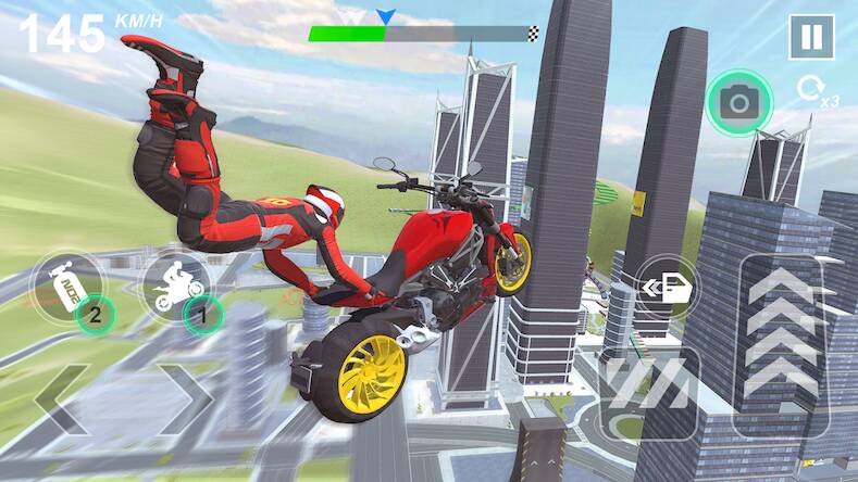Скачать взломанную GT Moto Stunts 3D: Bike Games [Много монет] MOD apk на Андроид