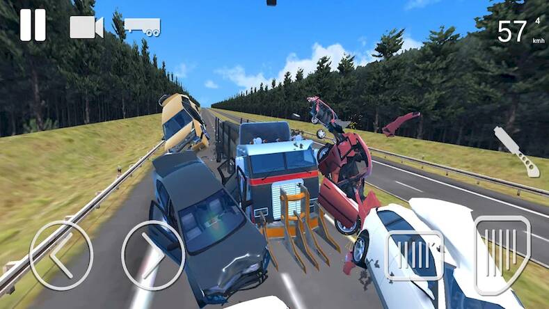 Скачать взломанную Truck Crash Simulator Accident [Бесплатные покупки] MOD apk на Андроид