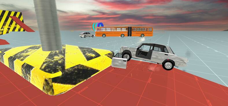 Скачать взломанную Car Crash Racer Russian [Много монет] MOD apk на Андроид
