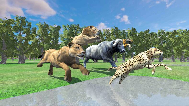 Скачать взломанную Angry Buffalo Wild Animal Race [Мод меню] MOD apk на Андроид