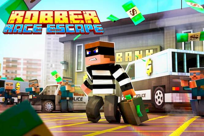 Скачать взломанную Грабитель Полиция Гонки Вор [Мод меню] MOD apk на Андроид