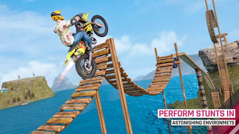 Скачать взломанную мотоцикл Stunt легенда [Много денег] MOD apk на Андроид