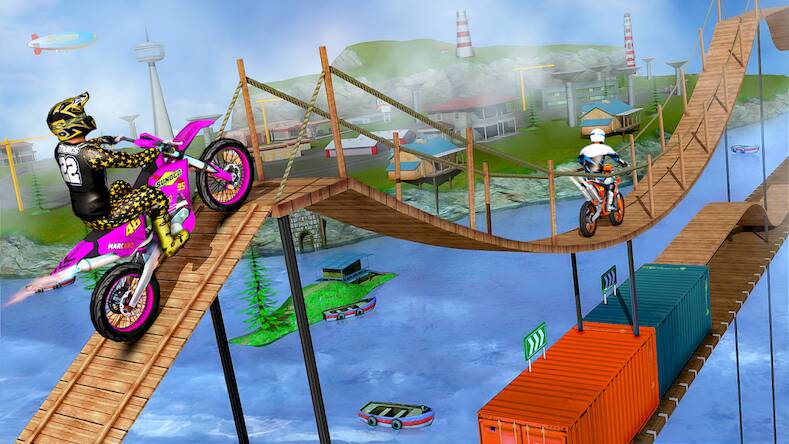 Скачать взломанную Bike Stunt Tricks Master 3d [Много монет] MOD apk на Андроид