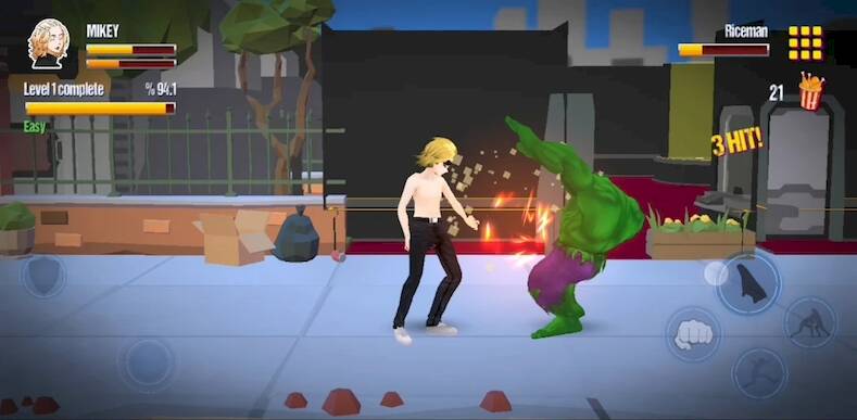 Скачать взломанную モンスターアニメ格闘ゲーム [Много монет] MOD apk на Андроид