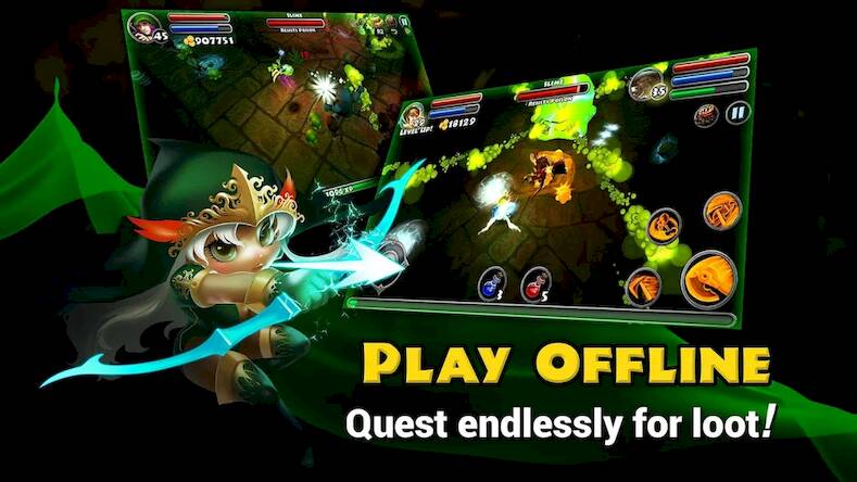 Скачать взломанную Dungeon Quest [Много денег] MOD apk на Андроид