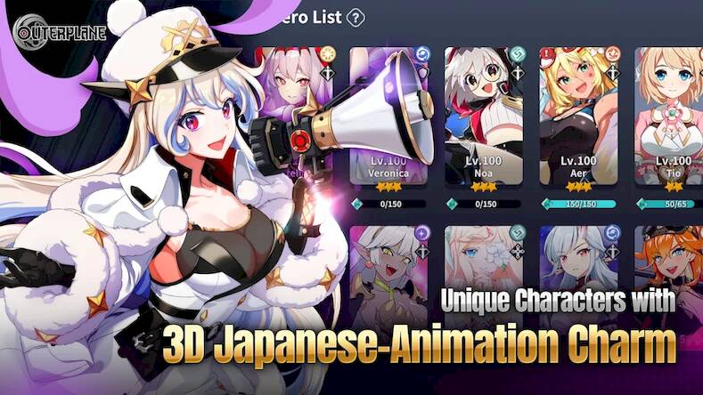 Скачать взломанную OUTERPLANE - Strategy Anime [Мод меню] MOD apk на Андроид