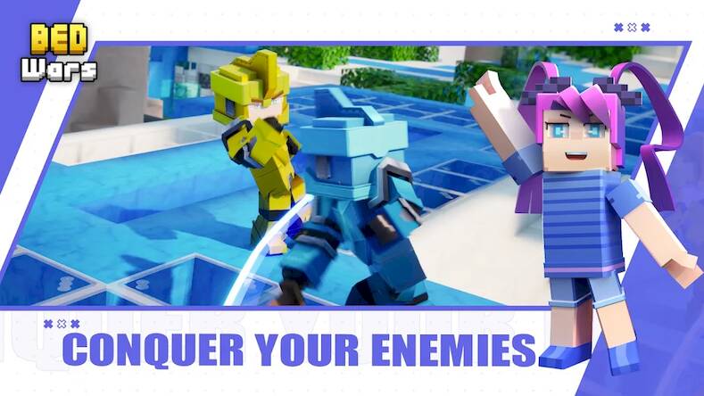 Скачать взломанную Garena Bed Wars [Бесплатные покупки] MOD apk на Андроид