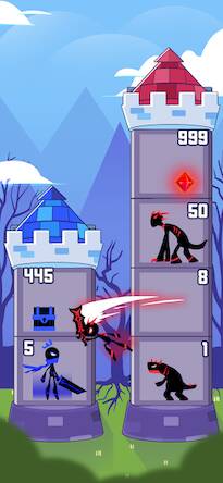 Скачать взломанную Hero Castle War: Tower Attack [Много денег] MOD apk на Андроид