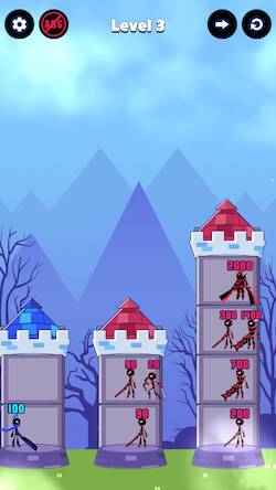 Скачать взломанную Hero Castle War: Tower Attack [Много денег] MOD apk на Андроид