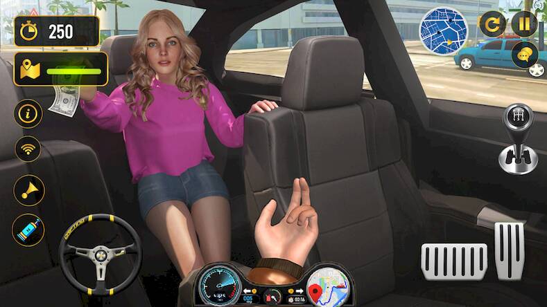 Скачать взломанную такси автомобиль Водитель 3d [Мод меню] MOD apk на Андроид